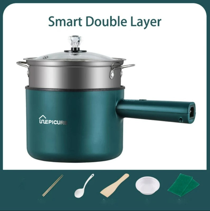 Multi Function Non-Stick Electric Hot Pot 1.8L Large Capacity - Smart Green Double_0