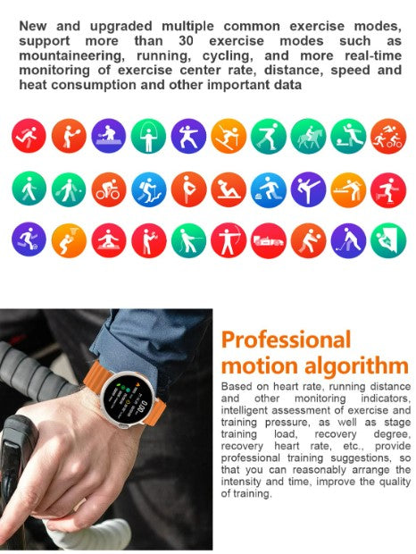 MT30 Smart Watch Ultra Long Range Waterproof - Black Skin_5