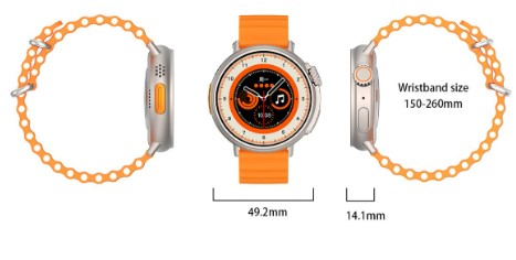 MT30 Smart Watch Ultra Long Range Waterproof - Black Skin_7