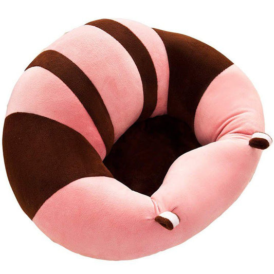 Baby Support Plush Sofa Seat,Learning to Sit Chair Seat Plush Toys - Pink/Brown_0